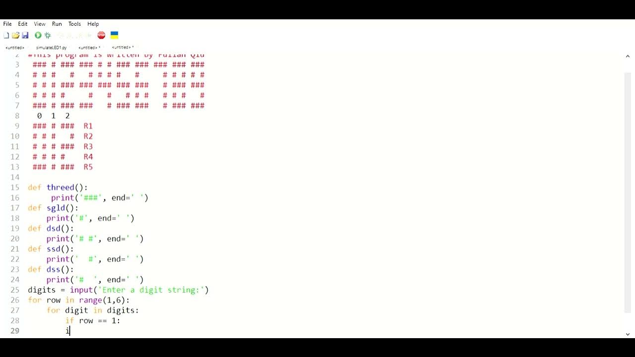Python code: LED Digit DISPLAY - YouTube