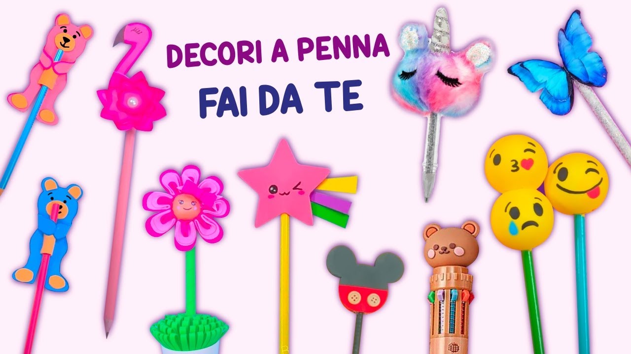 14 IDEE FAI DA TE PER DECORARE CON UNA PENNA - TRUCCHI PER IL RIENTRO A SCUOLA #pendecor