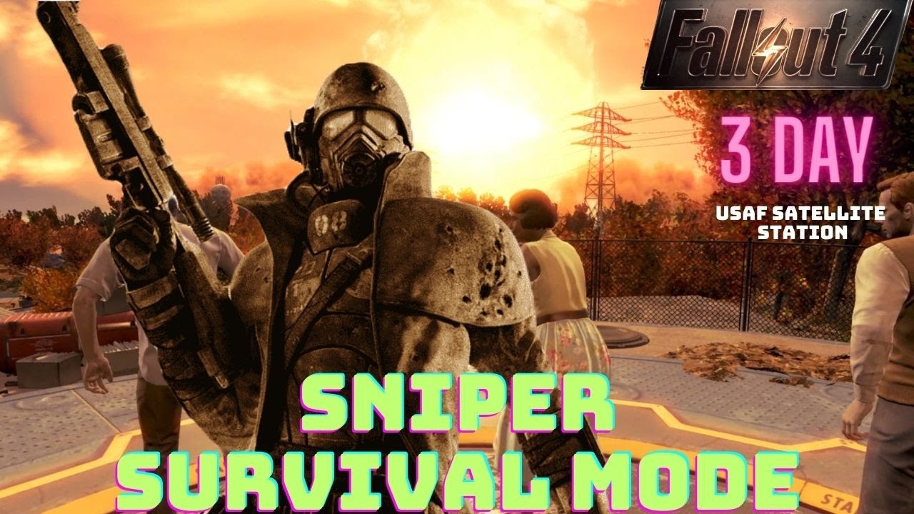 Fallout 4 Insane SURVIVAL mode: DAY 3 - USAF Satellite station (Long ...