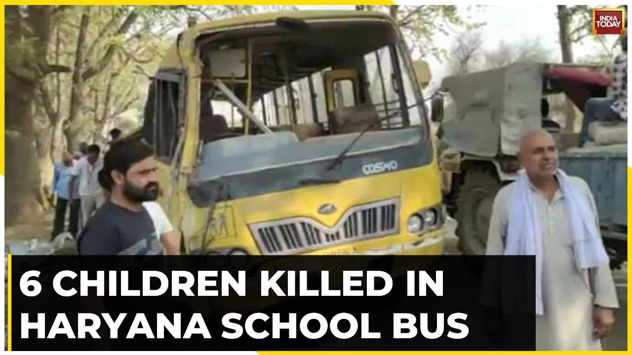 6 children killed in Haryana school bus accident on Eid holiday, driver ...
