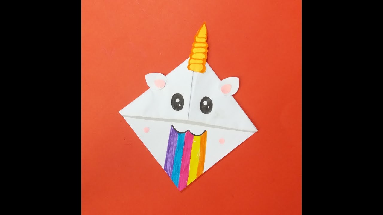Easy kawaii unicorn bookmark cute DIY YouTube