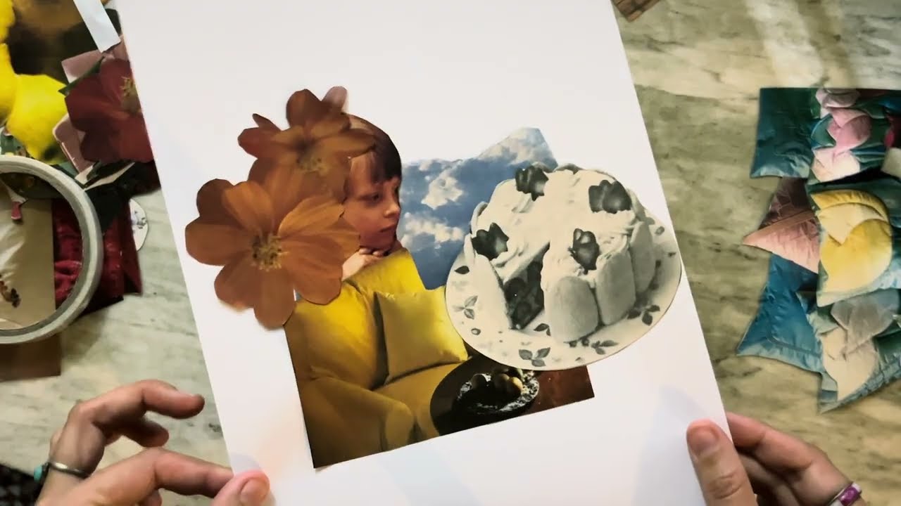 Crear algo bonito con revistas viejas | mi proceso de collage VLOG 3