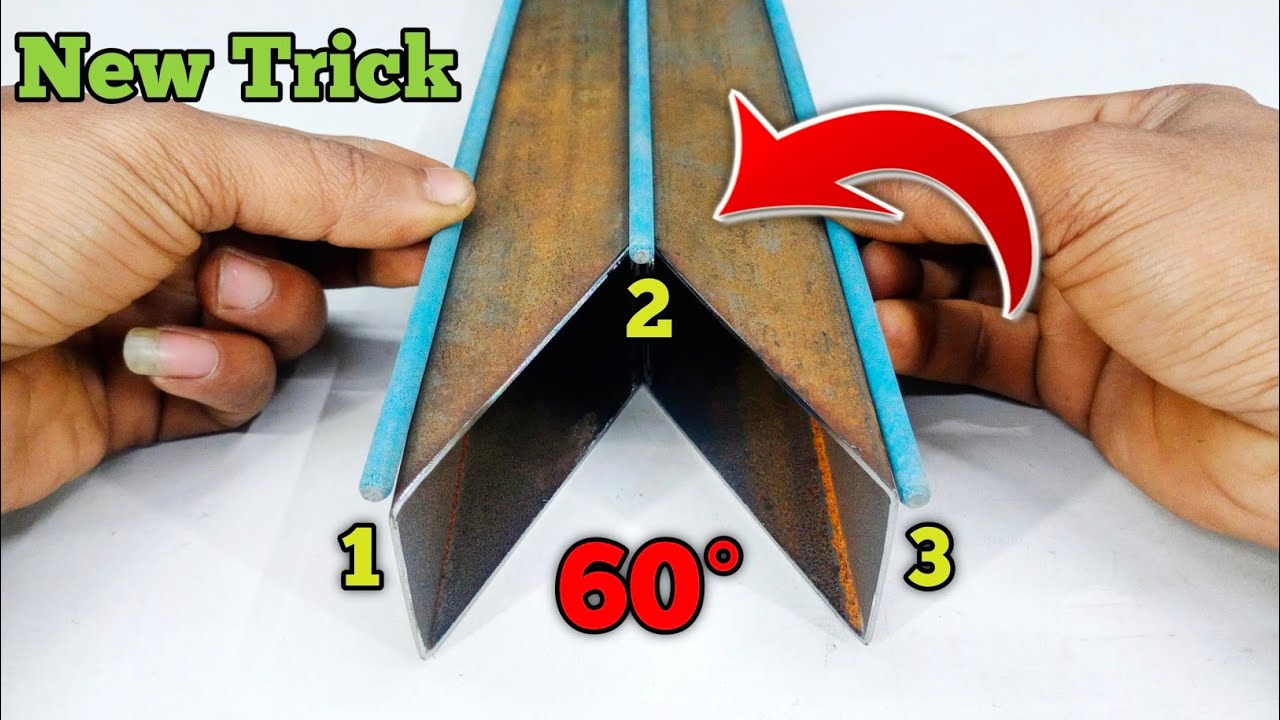 new trick how to cut a square pipe for a 60 degree joint welding