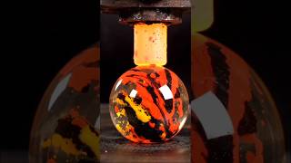 Hydraulic Hot Press Melts Rainbow Resin Objects /Ultra Satisfying Resin Melt  #shorts#shortsfeed