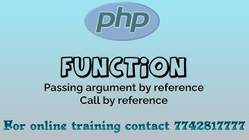 argument passing techniques in PHP in Hindi | Call by reference and call by value in PHP in Hindi