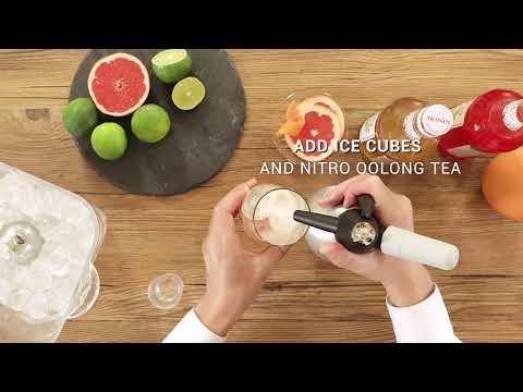 Pink Grapefruit Lime Nitro Tea with MONIN Pink Grapefruit syrup English