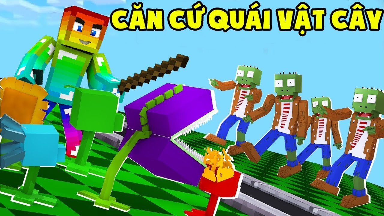 MINI GAME : CUỘC CHIẾN XÂY CĂN CỨ QUÁI VẬT CÂY ** NOOB ĐÁNH BẠI THÀNH VIÊN MỚI SIÊU ĐƠN GIẢN ??