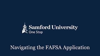 Navigating the FAFSA Application