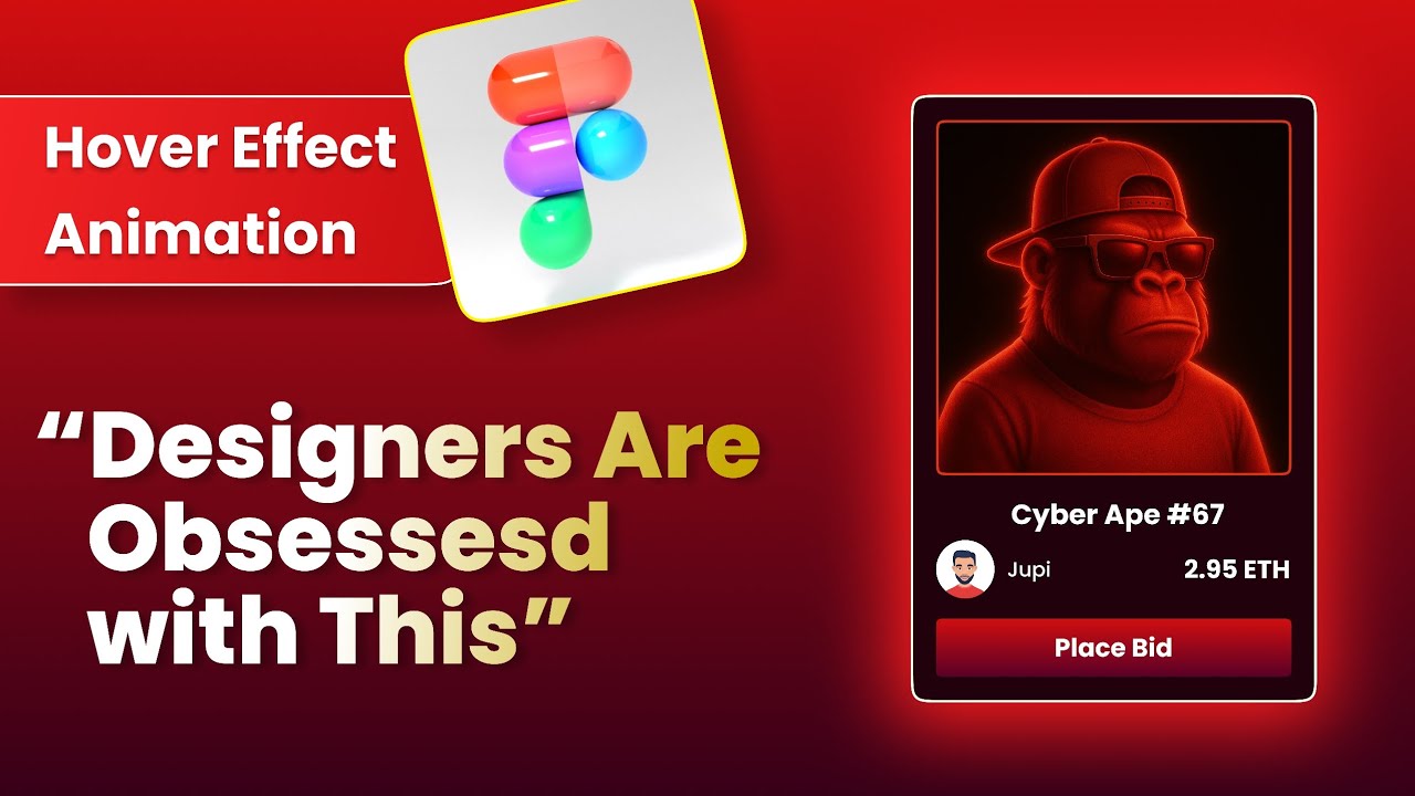 Hover effect animation in Figma l Figma tutorials l Design with jupi ...