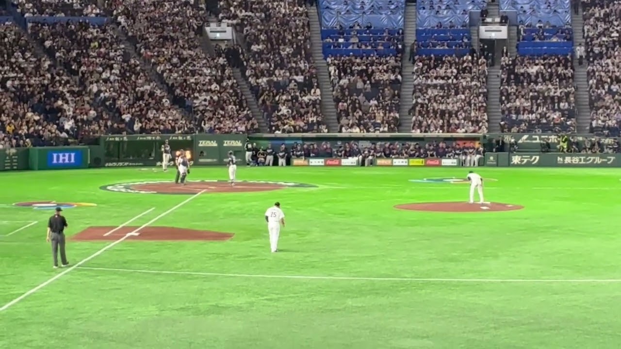 韓国対日本　侍ジャパン周東佑京スーパーキャッチ