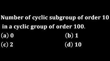 number of cyclic subgroup of order k