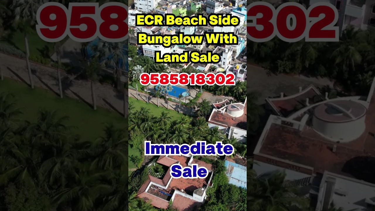ECR Beach Side Bungalow With Land Sale #landforsaleinecr #ecrplots #beachsidebungalowsale
