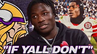 Emmett Johnson sends a subtle THREAT to the Minnesota Vikings 