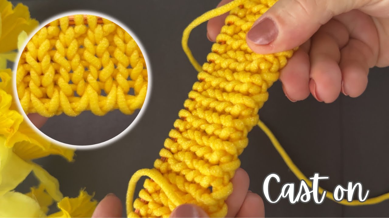 Fantastic 1x1 Cast on Method for Elastic Projects! - YouTube