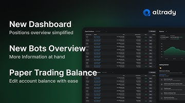 A new release 4.2 from Altrady - Crypto Trading Dashboard
