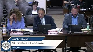 NSHE Board of Regents Chief Internal Auditor Search Committee: 07/26/24