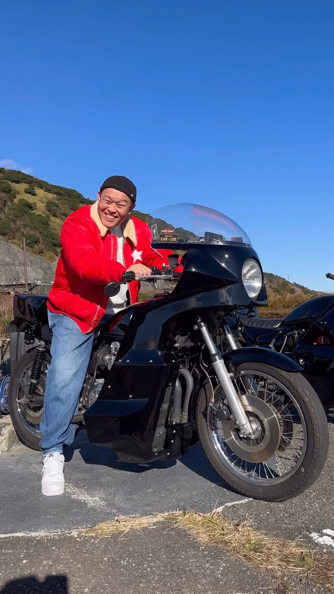 Seiji Chihara's kz1000 two-cutter spec! Kick engine start - YouTube