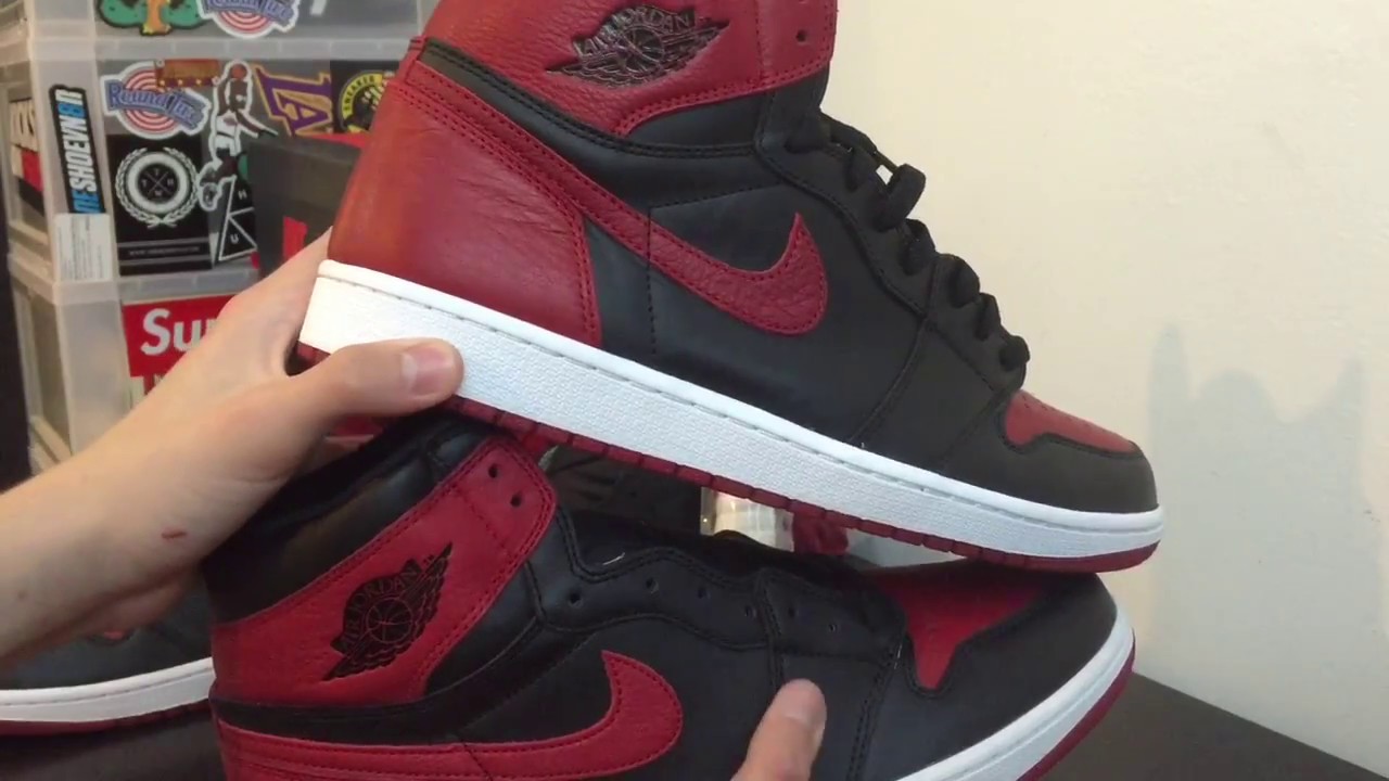 jordan 1 bred real vs fake 2016