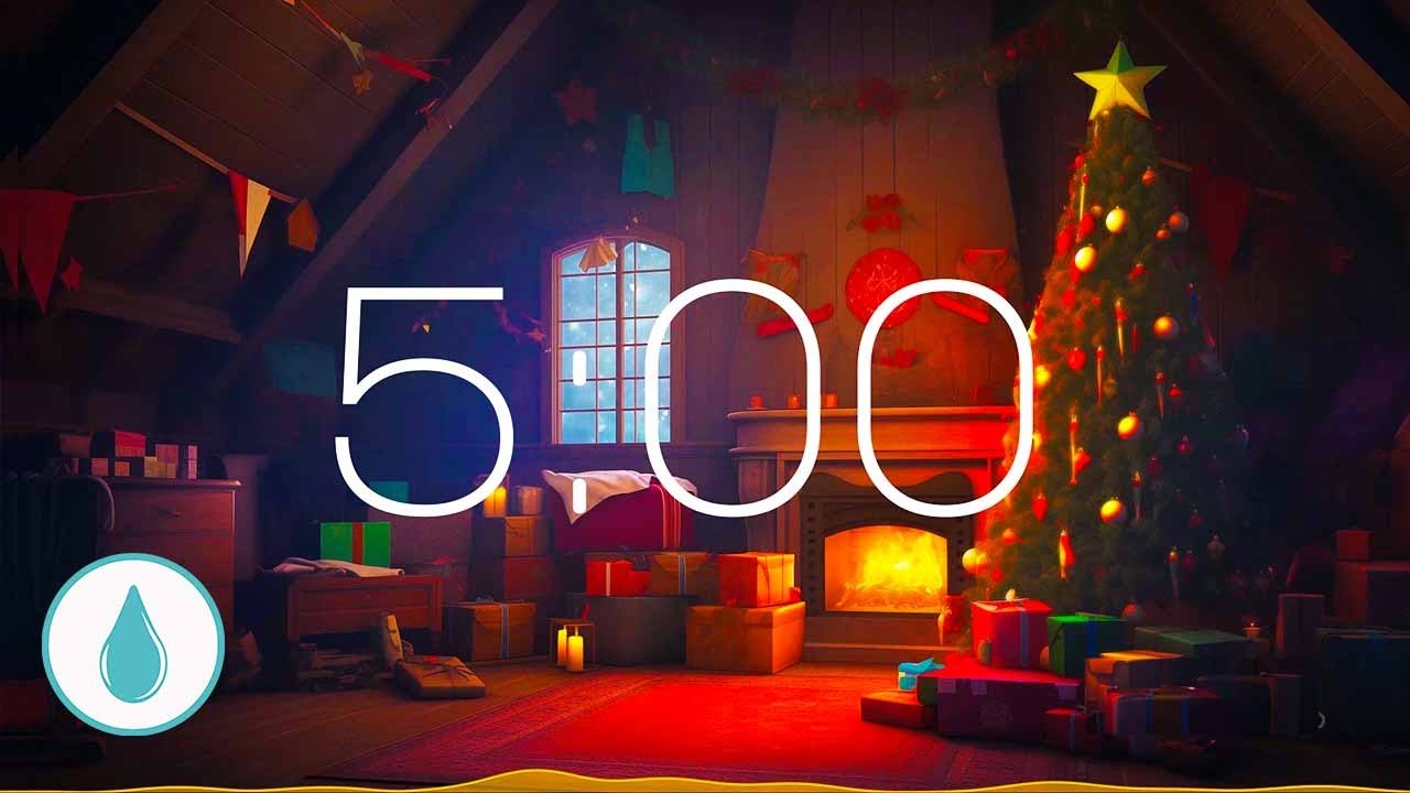 5 Minute Christmas 🎄 Countdown Clock With Festive Music YouTube
