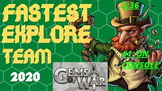 FASTEST DIFFICULTY 12 EXPLORE TEAM | Gems of War speedrun | #1 on Console #1 on Pad 2:36 8th Overall