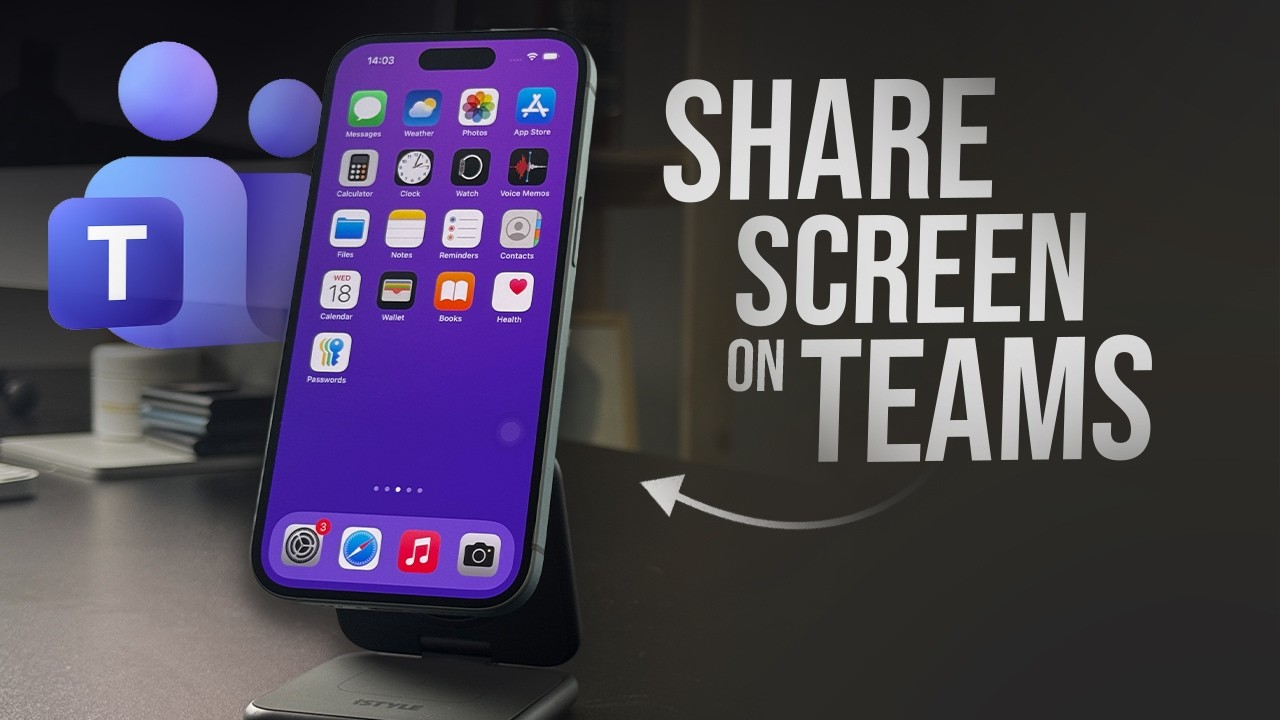 How to Share your iPhone Screen Teams (tutorial) - YouTube