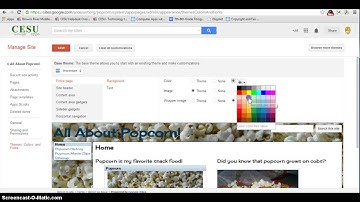 Google Sites:  Managing Themes, Colors, & Fonts