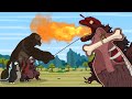 Rescue Throat Shin Godzilla From GODZILLA &amp; KONG: The Battle Choke on a Bone FUNNY |Godzilla Cartoon