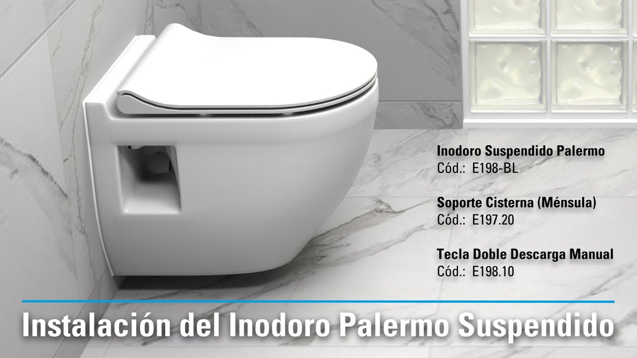 Instalación inodoro suspendido Palermo FV (ménsula, botón , inodoro) 