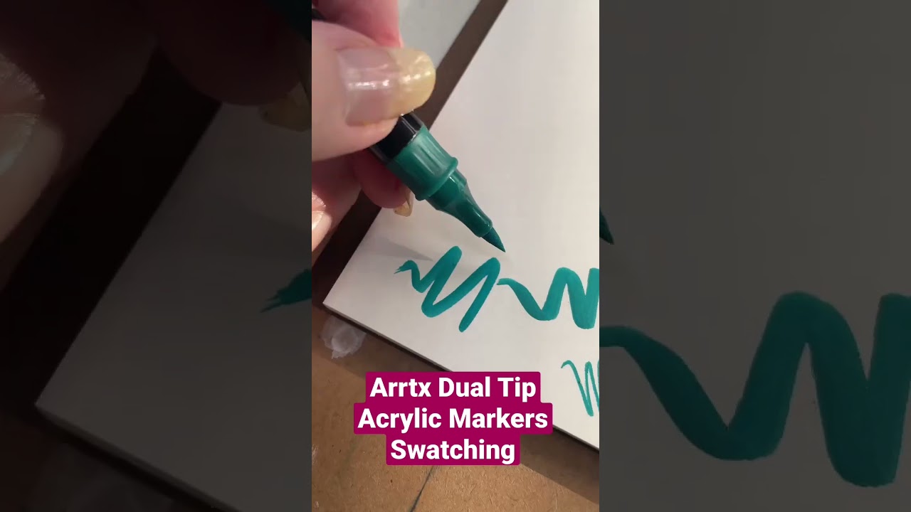 Arrtx Dual Tip Acrylic Markers Swatches 