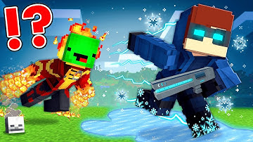 CAPTAIN COLD Speedrunner vs FIRESTORM Hunter in Minecraft - Maizen JJ and Mikey