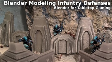 Tabletop Infantry Barrier - Blender 2.8.3 for 3D Printing Terrain