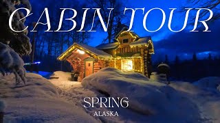 TINY CABIN TOUR | SNOWY SPRING IN ALASKA