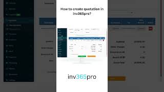 How to create quotation in inv365pro