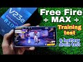 Vivo V23e Free Fire Max 🎮 training mode only Headshot 🔥 battery drain test....