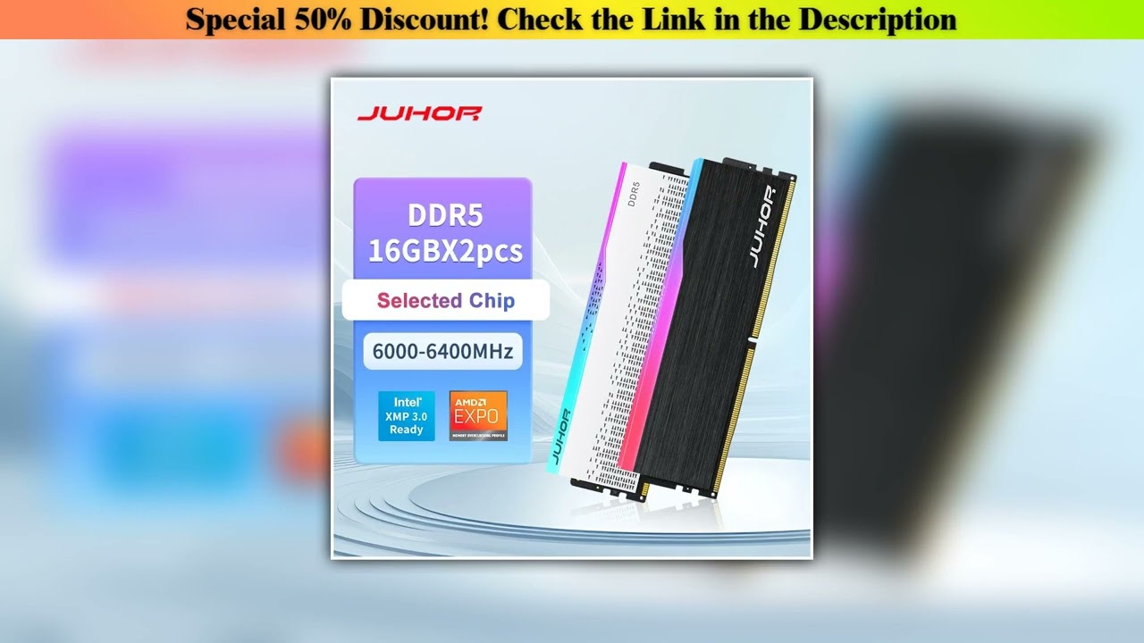 JUHOR DDR5-6000 16GB 2枚組 計32GB ホワイト RGB ホワイト- スマホ