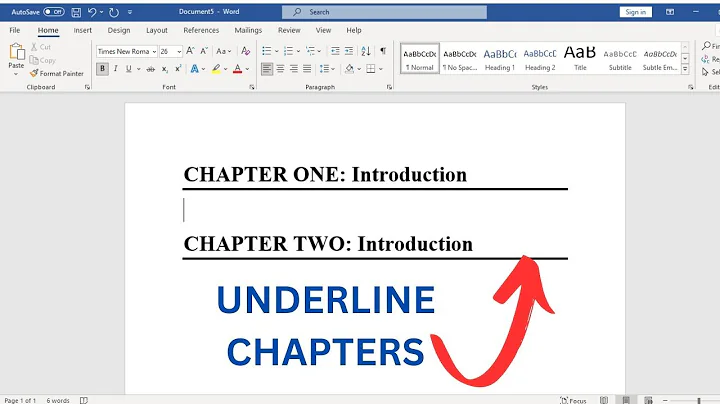 How to Underline Chapter Headings in Microsoft Word FAST | MS Word (2024 Guide!)