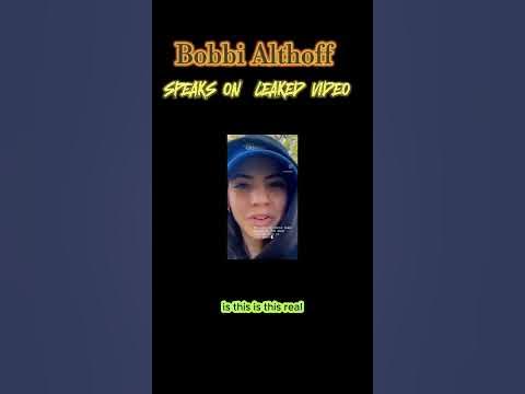 Bobbi Althoff speaks on leaked video #shorts - YouTube