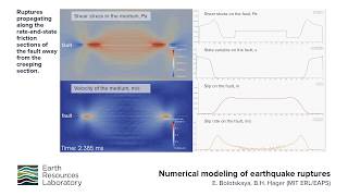 Numerical Modeling of Earthquake Ruptures Information