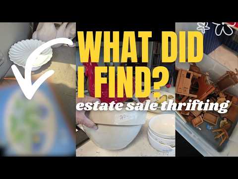 I can't believe I found this!! Estate Sale Adventures • Thrift With Me • Vintage thrifted home decor thumbnail
