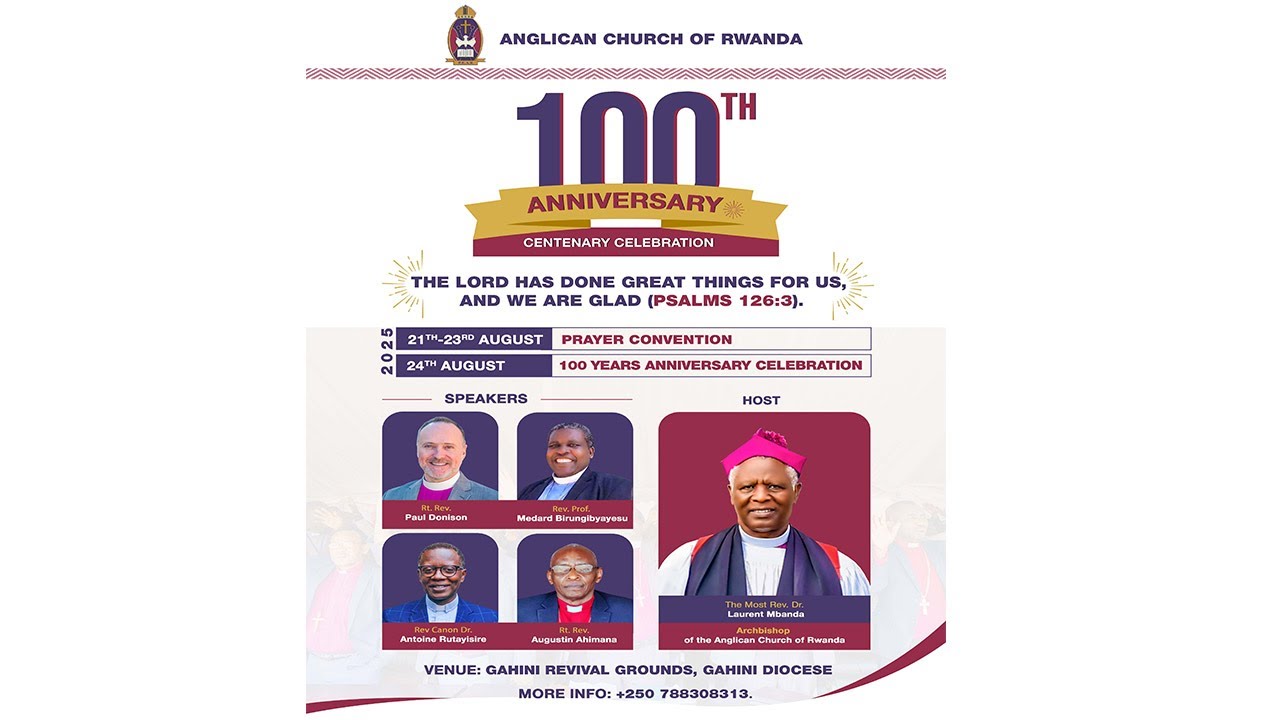 🔴Live : ANGLICAN CHURCH OF RWANDA : DAY 3 | Centenary Convention - YouTube