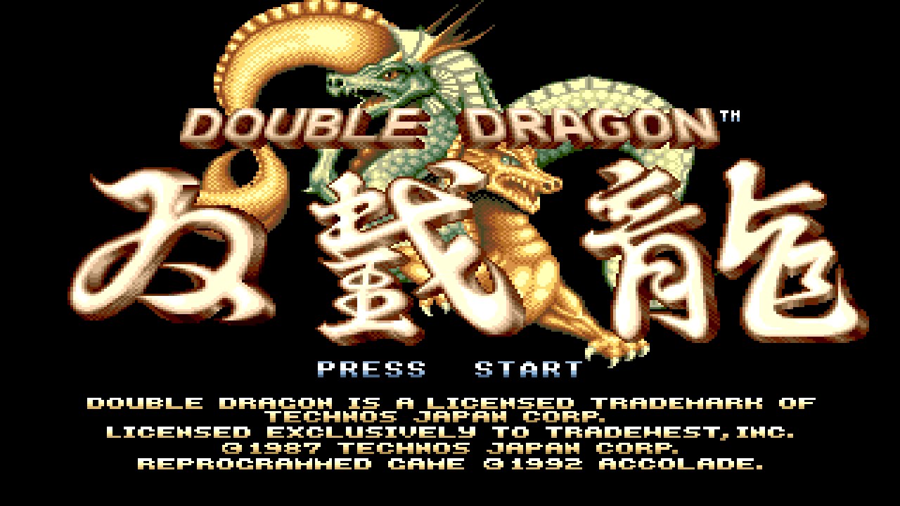 Double Dragon Walkthrough 2 Players Sega Mega Drive/Genesis