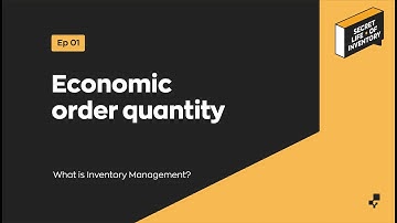 Economic Order Quantity | Secret Life of Inventory