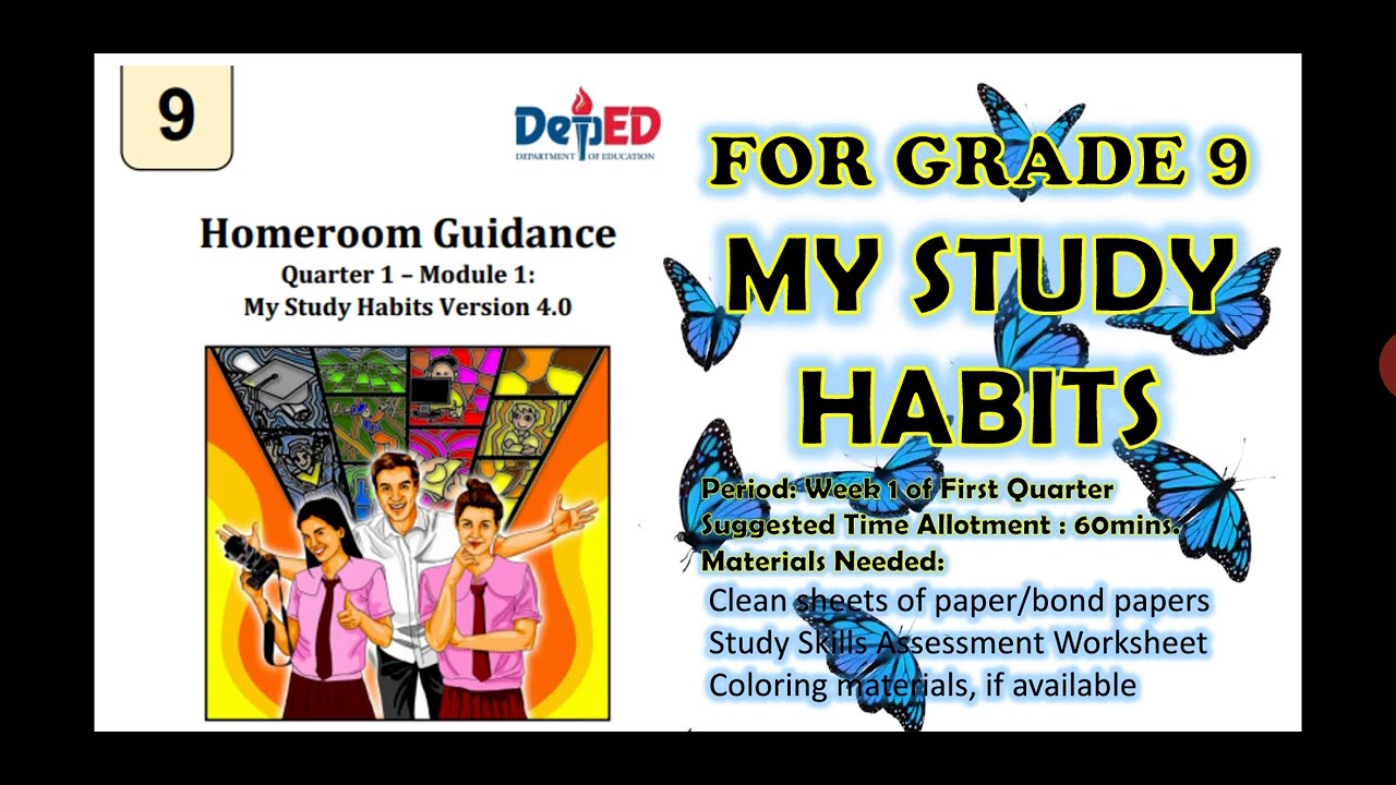 Homeroom Guidance Program For Grade 9 My Study Habits YouTube