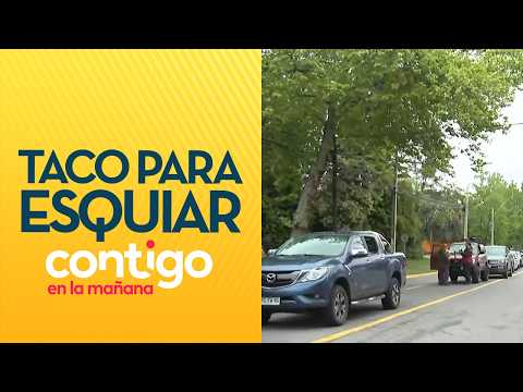 AFTER THE MUDSLIDE: Long line of people trying to go up to Farellones - Contigo en la Mañana
