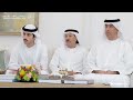 حمدان بن زايد يستقبل وفد دائرة التنمية الاقتصادية ويطلع على مبادرات تعزيز النمو المستدام في الظفرة
