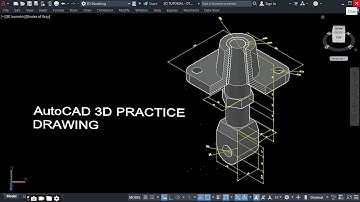 AutoCAD 3D Modeling Tutorial. #hycadtutorisld 