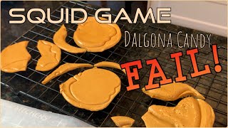 Squid Game Dalgona Candy/Cookie Exploding Cracking Fail