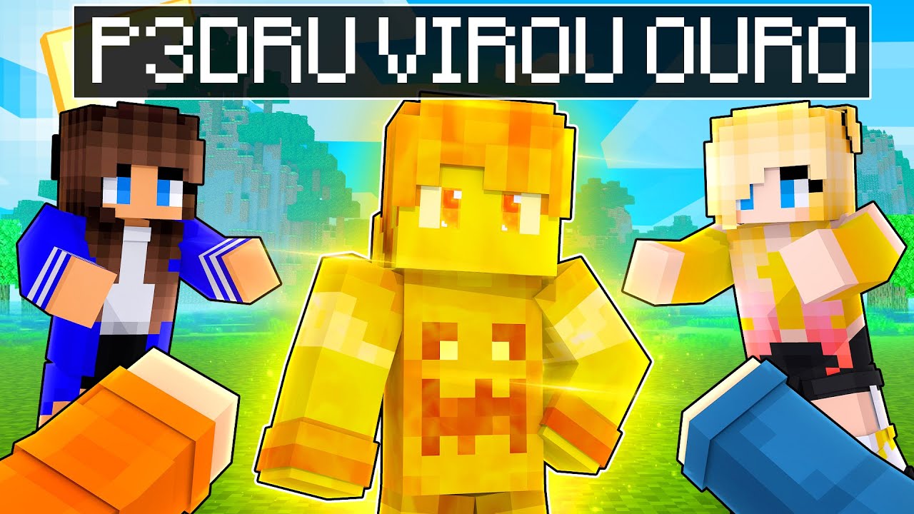 P3DRU virou OURO no Minecraft por 24 HORAS!