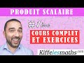 Le produit scalaire. Cours COMPLET avec exercices d'application.