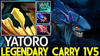 YATORO [Slark] Legendary Carry 1v5 with Most Annoying Build Dota 2